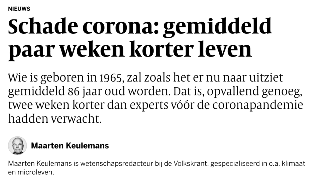 Volkskrant enkele weken